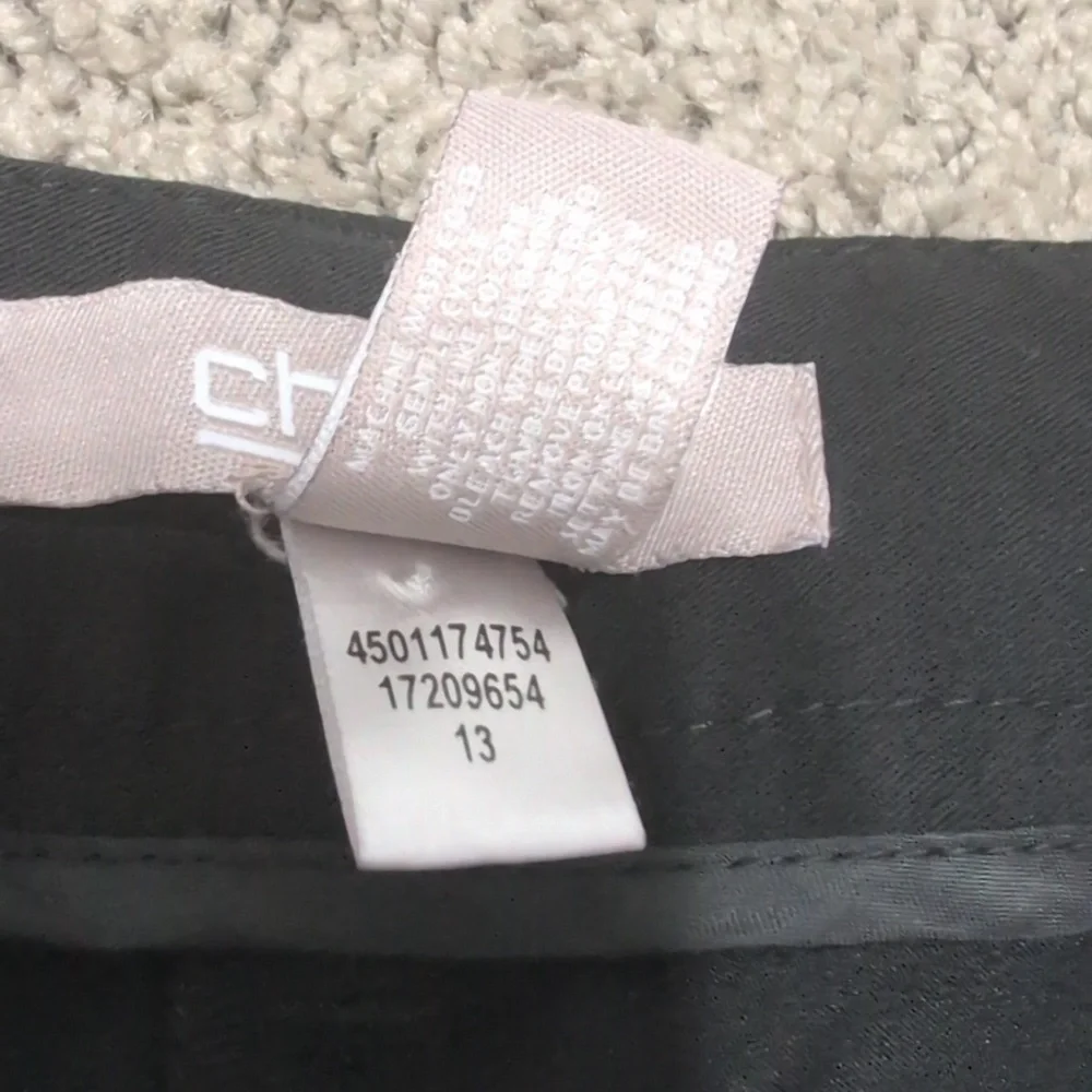 Chico's Black Straight Leg Slacks Work Pants Women's Size 1(8) Short - Picture 4 of 9